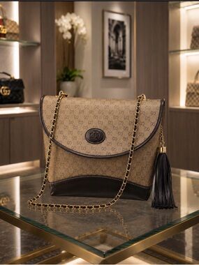 “Some bags Are Collected This One Was Invited”Authentic Gucci Brown Leather GG